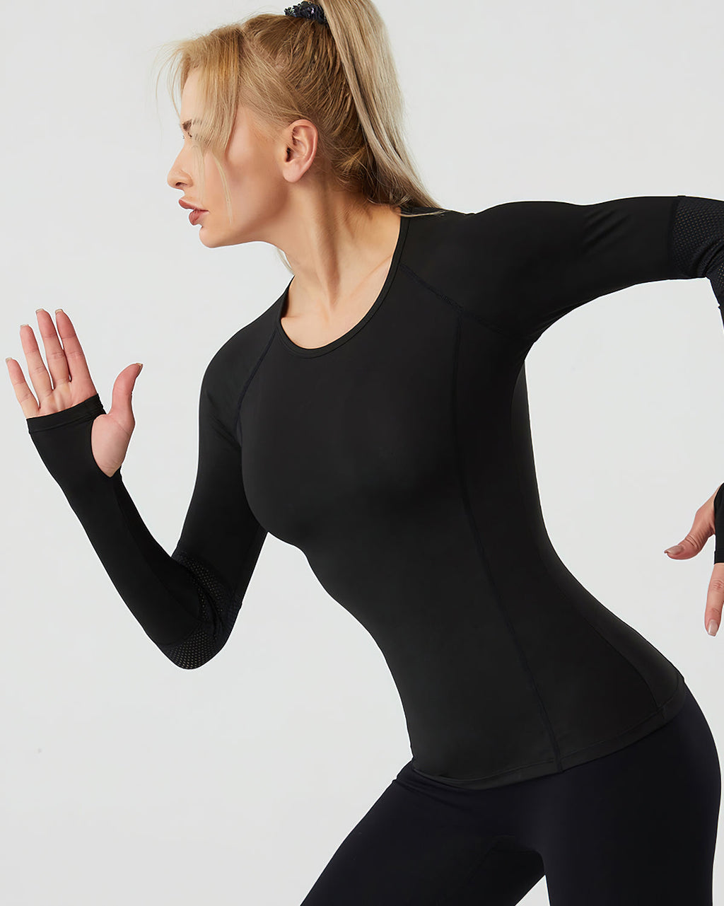 Elliot Mesh Long Sleeve - Black