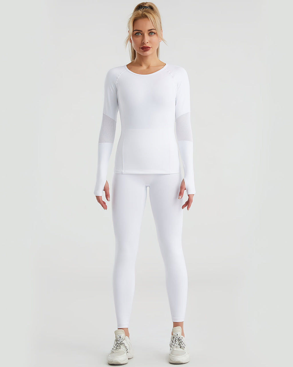 Elliot Mesh Long Sleeve - White