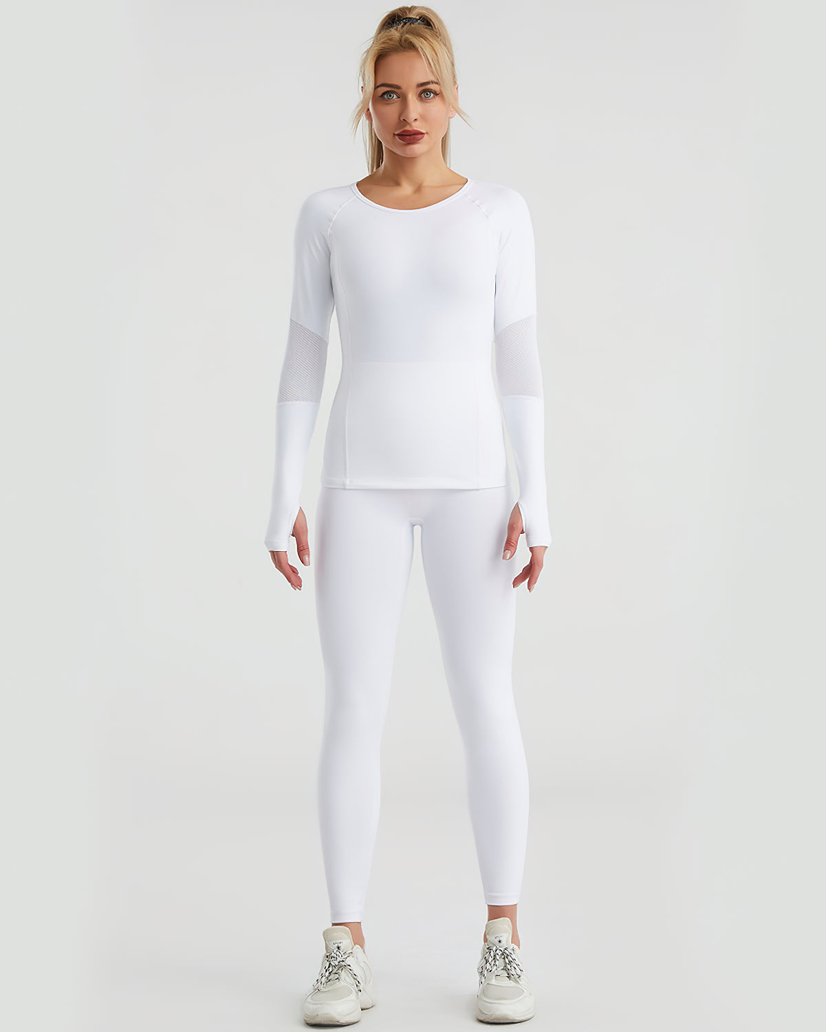 Elliot Mesh Long Sleeve - White