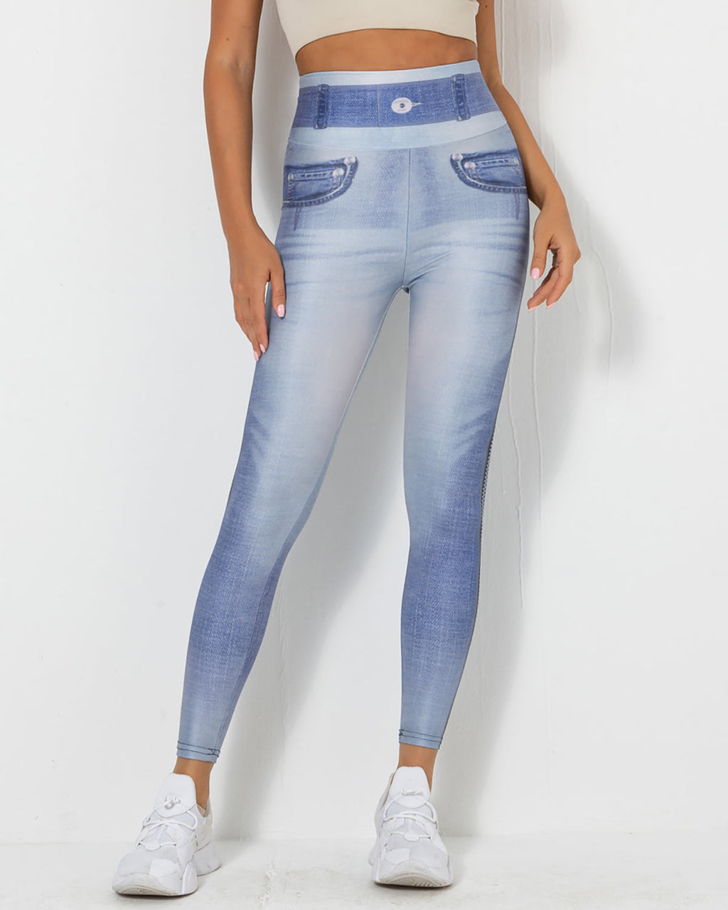 Normani Denim Scrunch Leggings